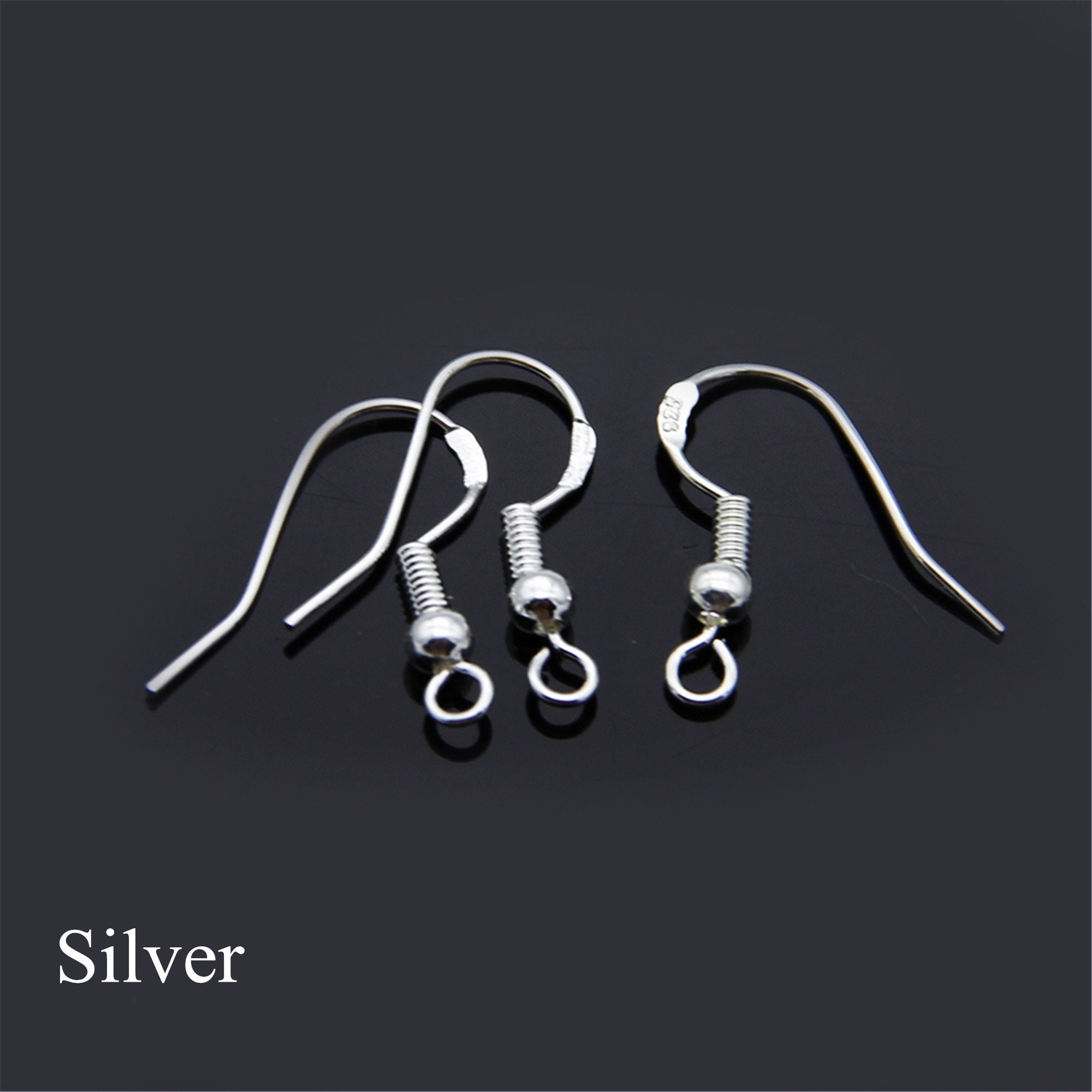 10 or 100 Pairs 925 Sterling Silver Earring Hooks Ear Wires Etsy