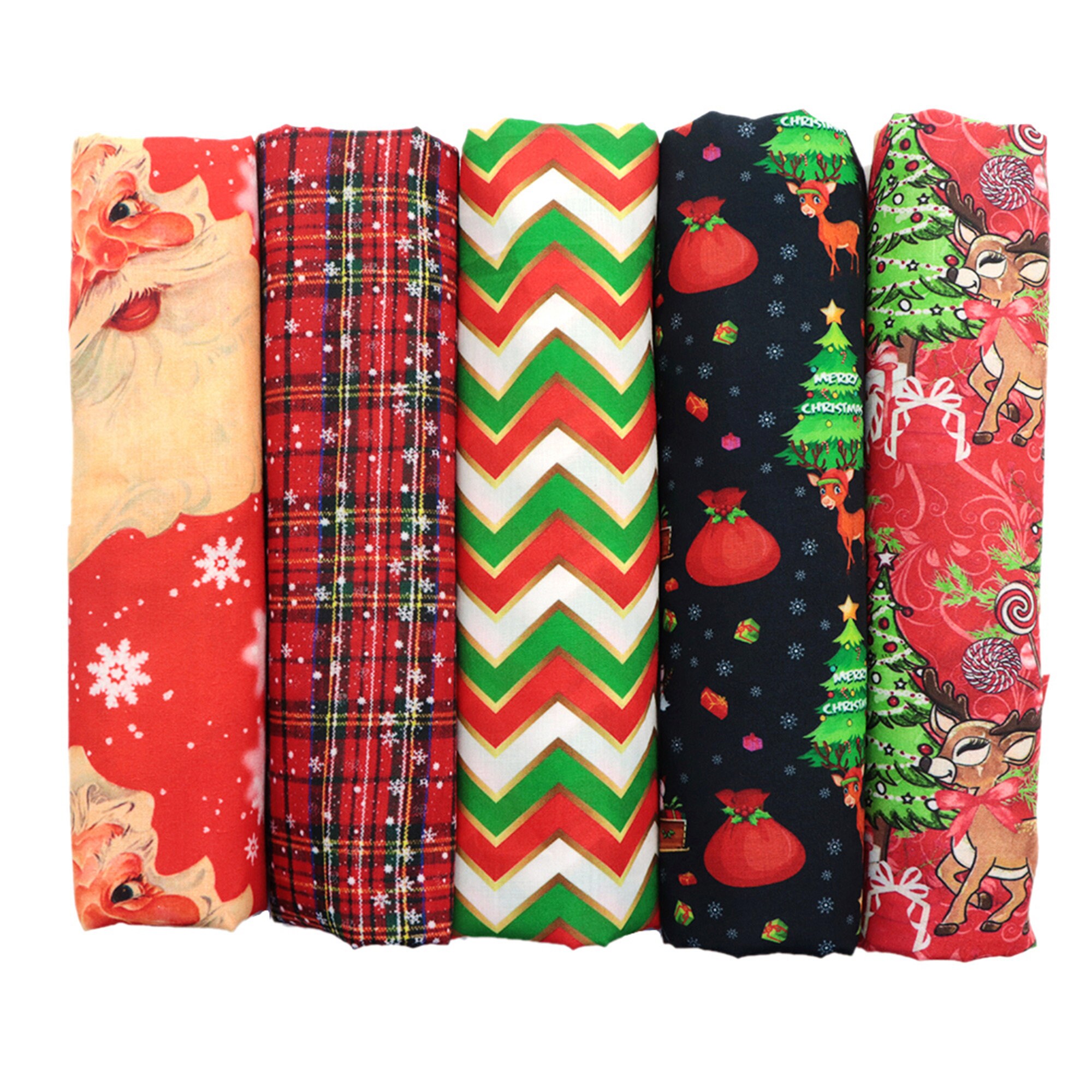 Christmas Polyester Cotton Fabric Christmas Craft Fabric Etsy