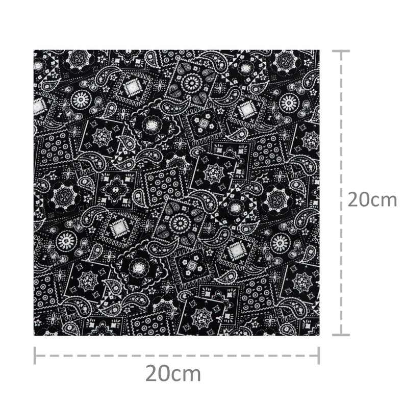 10pcs Black Series Geometric Patterned Polyester Cotton Fabric Craft Fabric Bundles for Patchwork Sewing DIY Projects