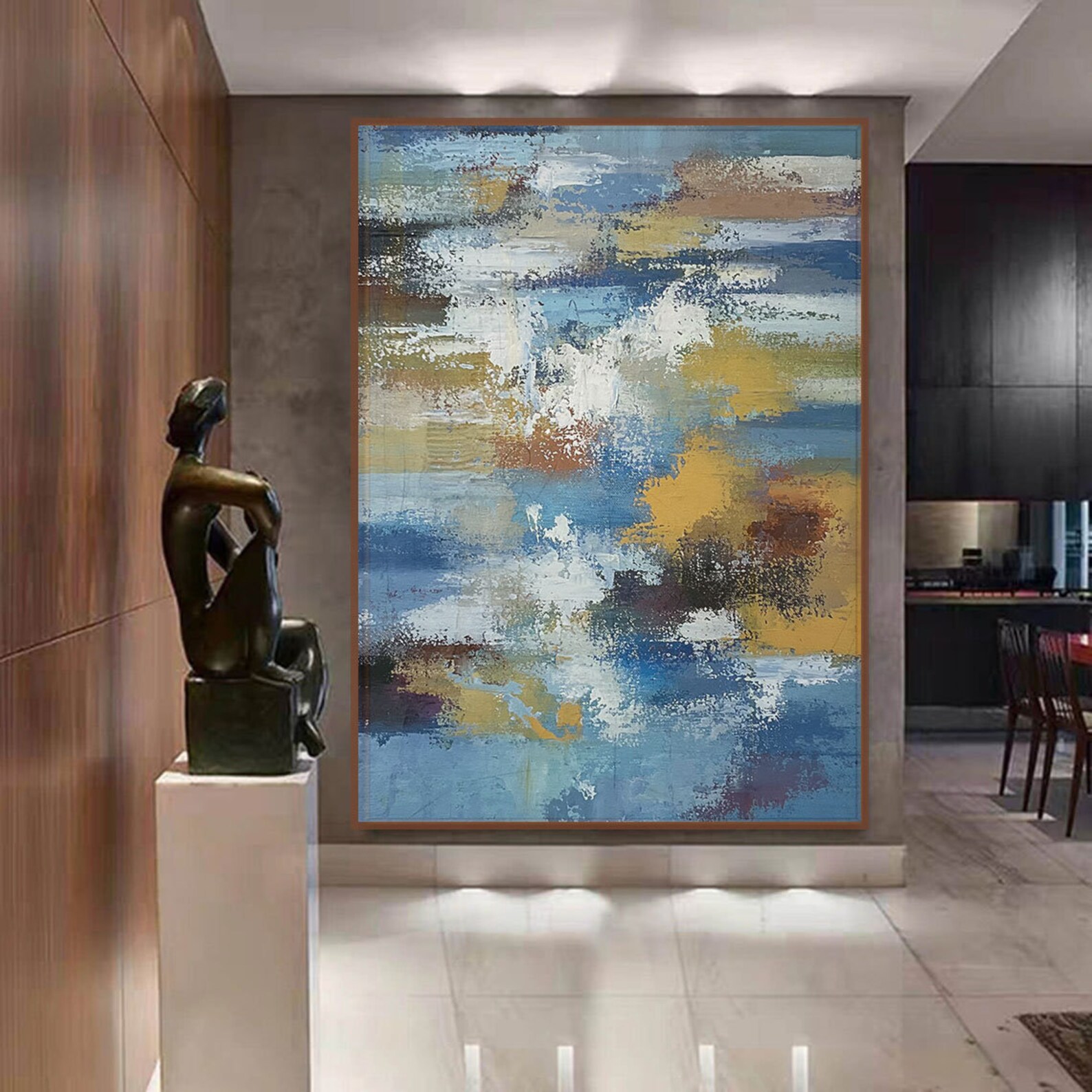 Extra Large Abstract Painting Bathroom Wall Decor Huge | Etsy