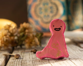 Body positive, ceramic pin - Celebrate your imperfections: scars and