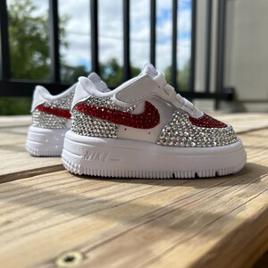 custom burgundy air force ones