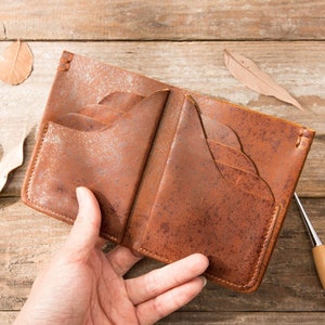 Herren Geldbörse, personalisierte Geldbörse, Leder Geldbörse, Freundgeschenk für Männer, Männer Geschenk für ihn, Geburtstagsgeschenk für Mann, Geschenk für Papa