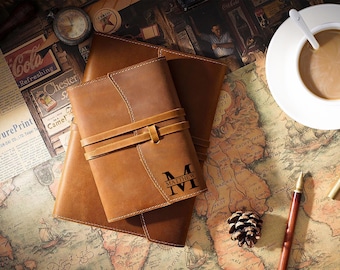 Personalisiertes Leder Journal Notizbuch nachfüllbar, Leder Skizzenbuch Tagebuch, Weihnachtsgeschenke