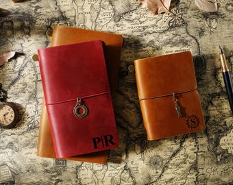 Personalized Leather Journal: Engraved Cowhide A5 Notebook Cover