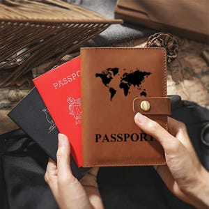 Personalized Leather Passport Cover: Travel Gift