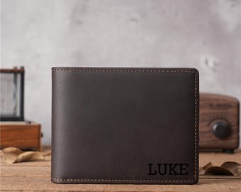Regalo del Día del Padre para papá, Billetera personalizada, Billetera para hombre, Billetera grabada, Billetera para padrinos de boda, Billetera de cuero, Billetera personalizada, Regalo de aniversario