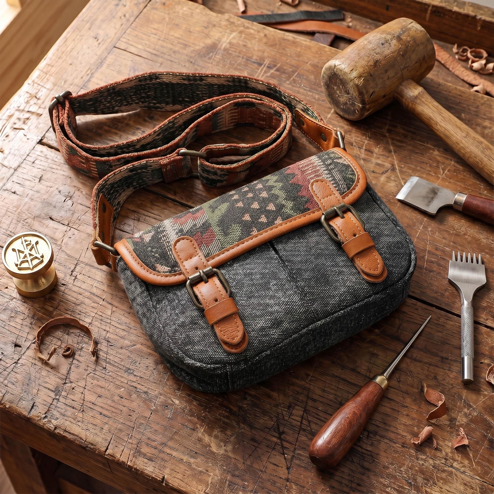 バッグ Munga Hand Made Pendleton x Leather Mbag Pendleton Messenger Bag - Etsy Canada
