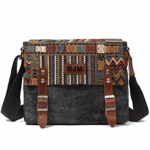 Sac à bandoulière bohème, sac messager en toile pour femme - Élégant sac fourre-tout hobo à bandoulière avec plusieurs compartiments