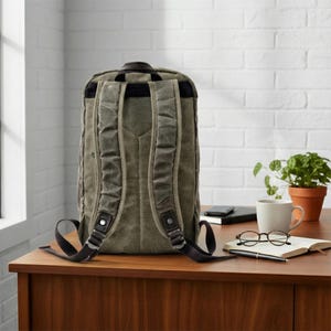 Canvas Backpack, Hiking Backpack, Adventure, Small Backpack, School Backpack, Backpack Men, Backpack Women, Travel Bag image 9