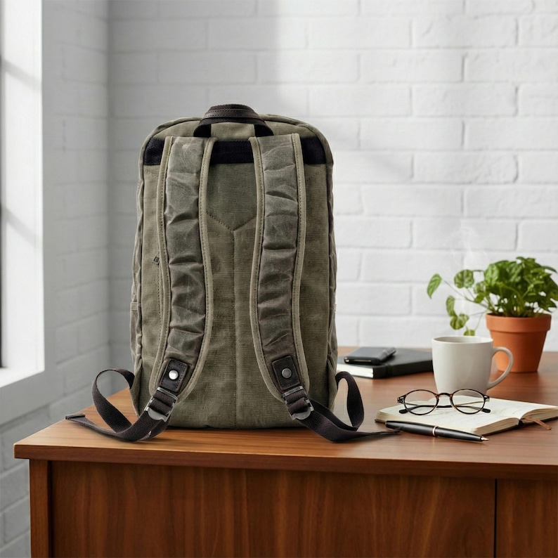 Canvas Backpack, Hiking Backpack, Adventure, Small Backpack, School Backpack, Backpack Men, Backpack Women, Travel Bag image 9