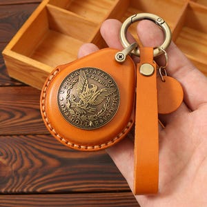 Harley Key Fob Cover Leather Remote Case Keychain Handmades Eagle emblem 883 X48 1200 Street Glide