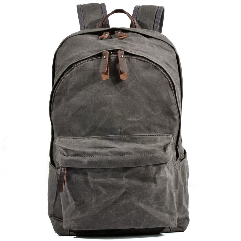 Canvas Backpack, Hiking Backpack, Adventure, Small Backpack, School Backpack, Backpack Men, Backpack Women, Travel Bag Gray