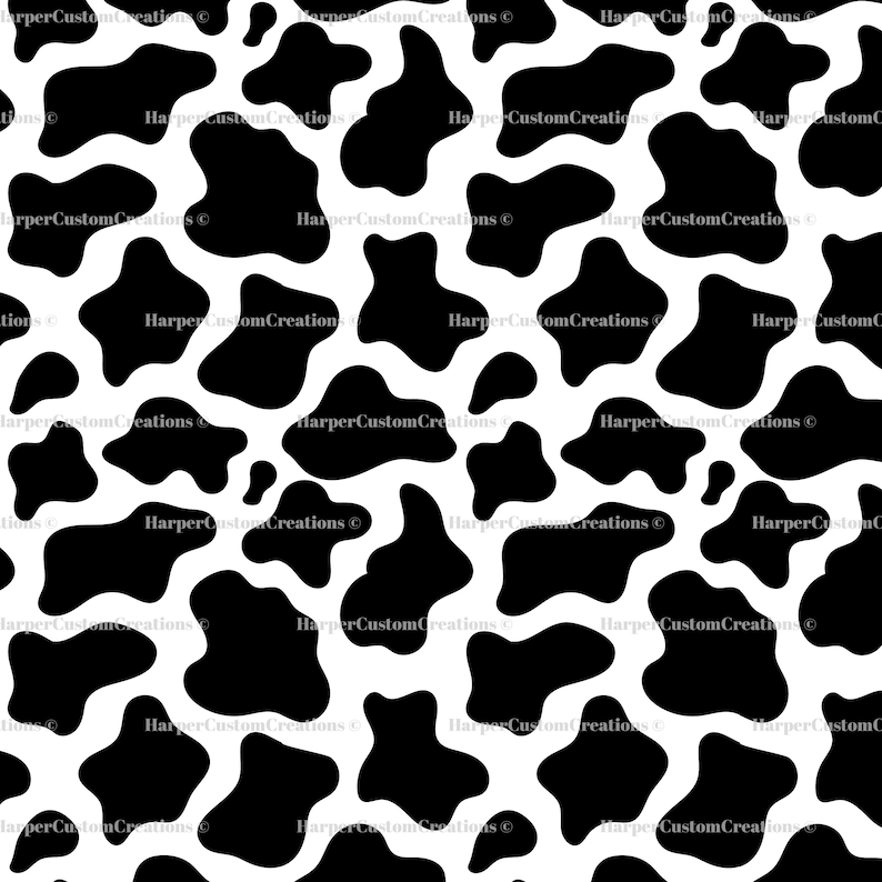 Seamless Cow Print Pattern SVG Cow Print Pattern Seamless Etsy Canada