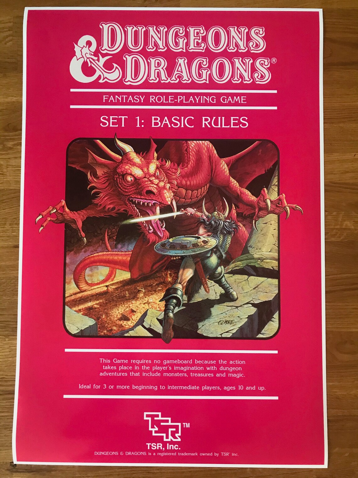 Dungeons & Dragons Set 1 Basic Rules A2 Poster Etsy