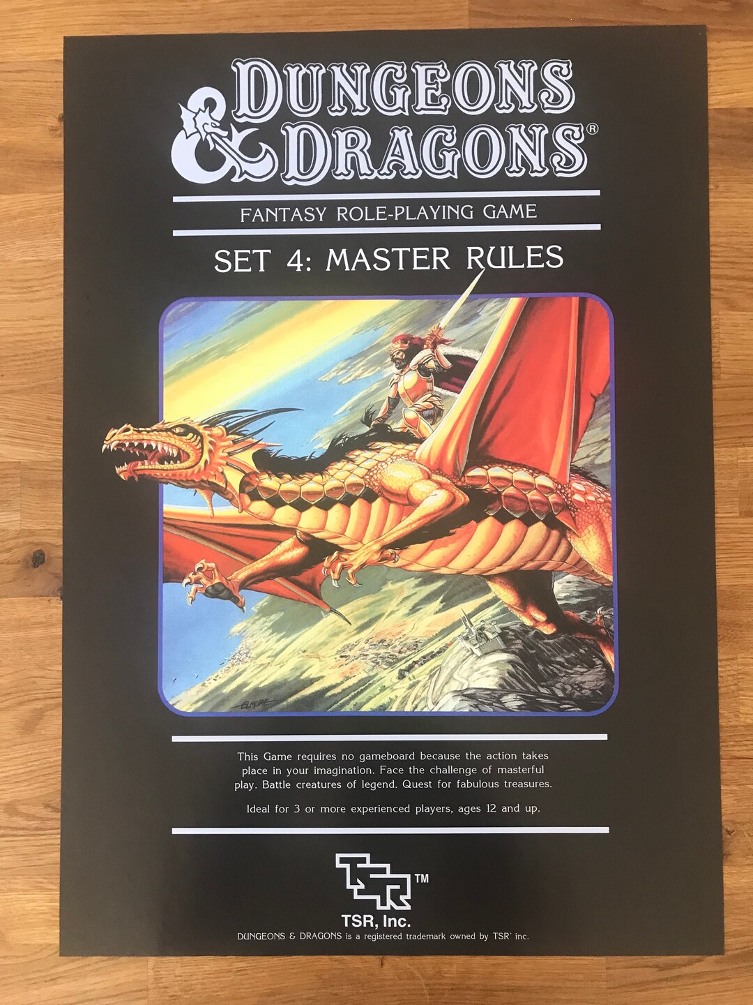 Dungeons and Dragons Set 4 Master Rules A2 Reproduction Print Etsy