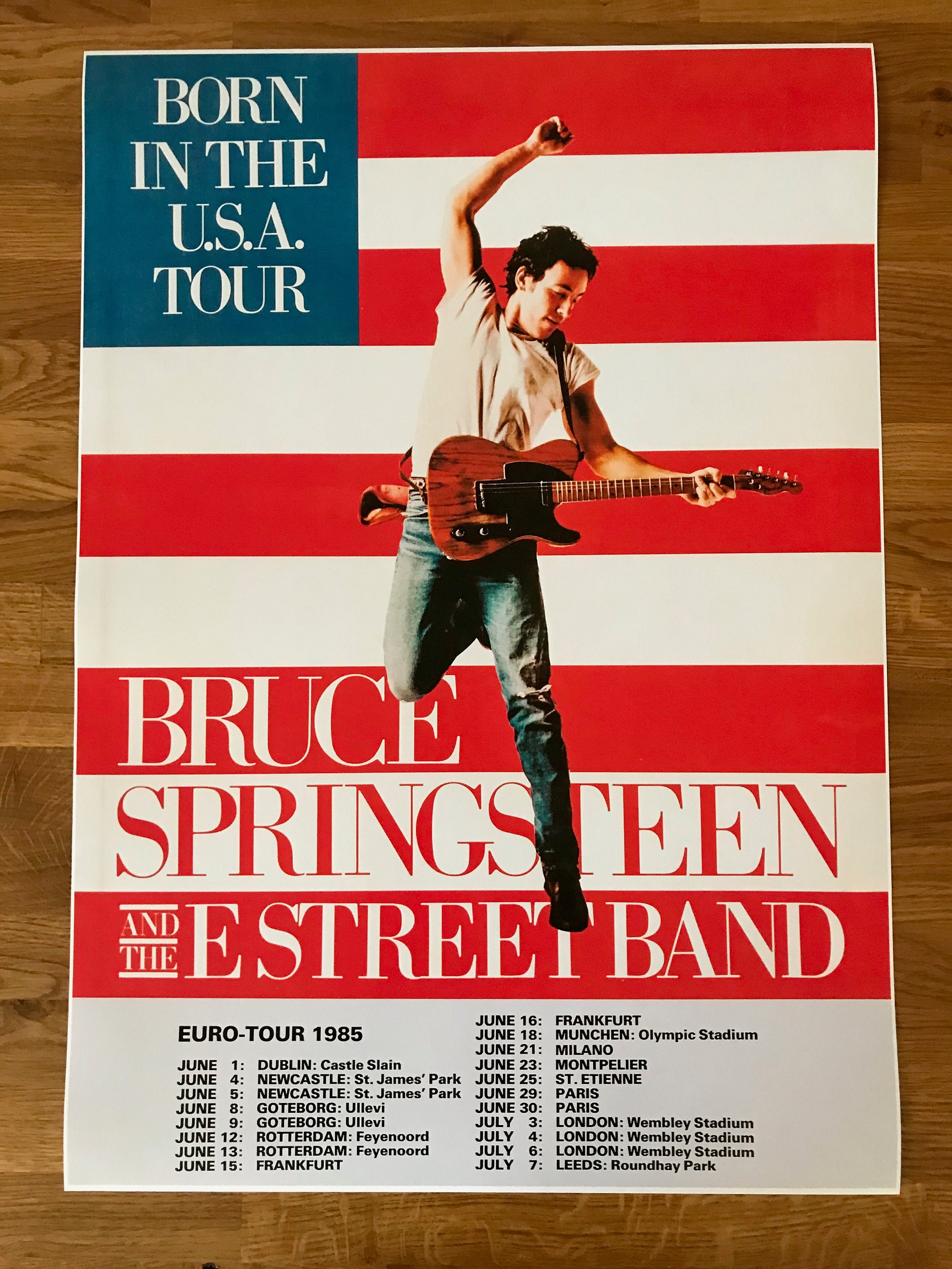 bruce springsteen born in the usa tour poster