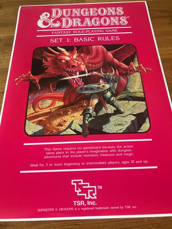 Dungeons & Dragons Set 1 Basic Rules A2 Poster - Etsy