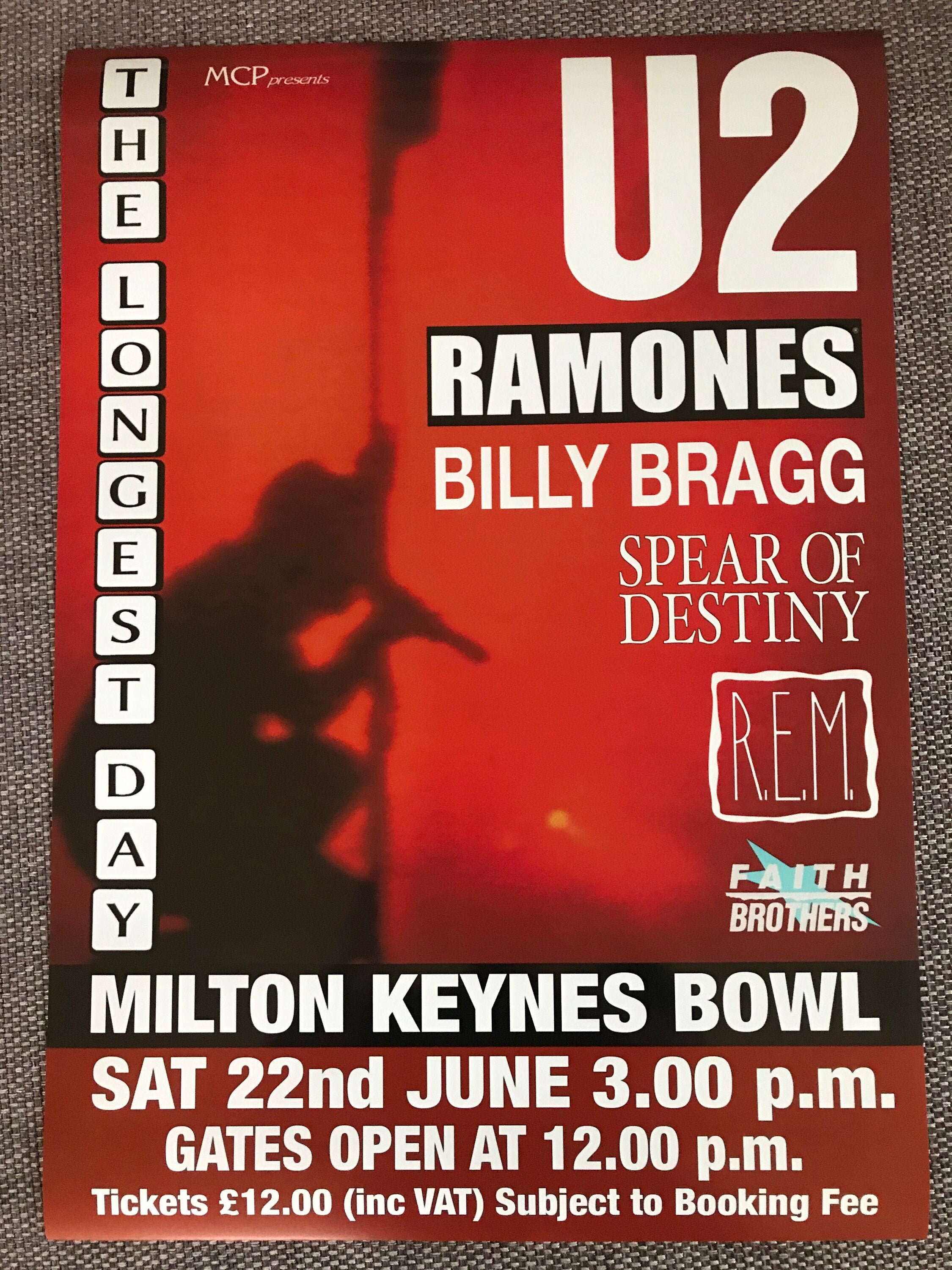 U2 the Longest Day, Milton Keynes Poster A2 Size - Etsy