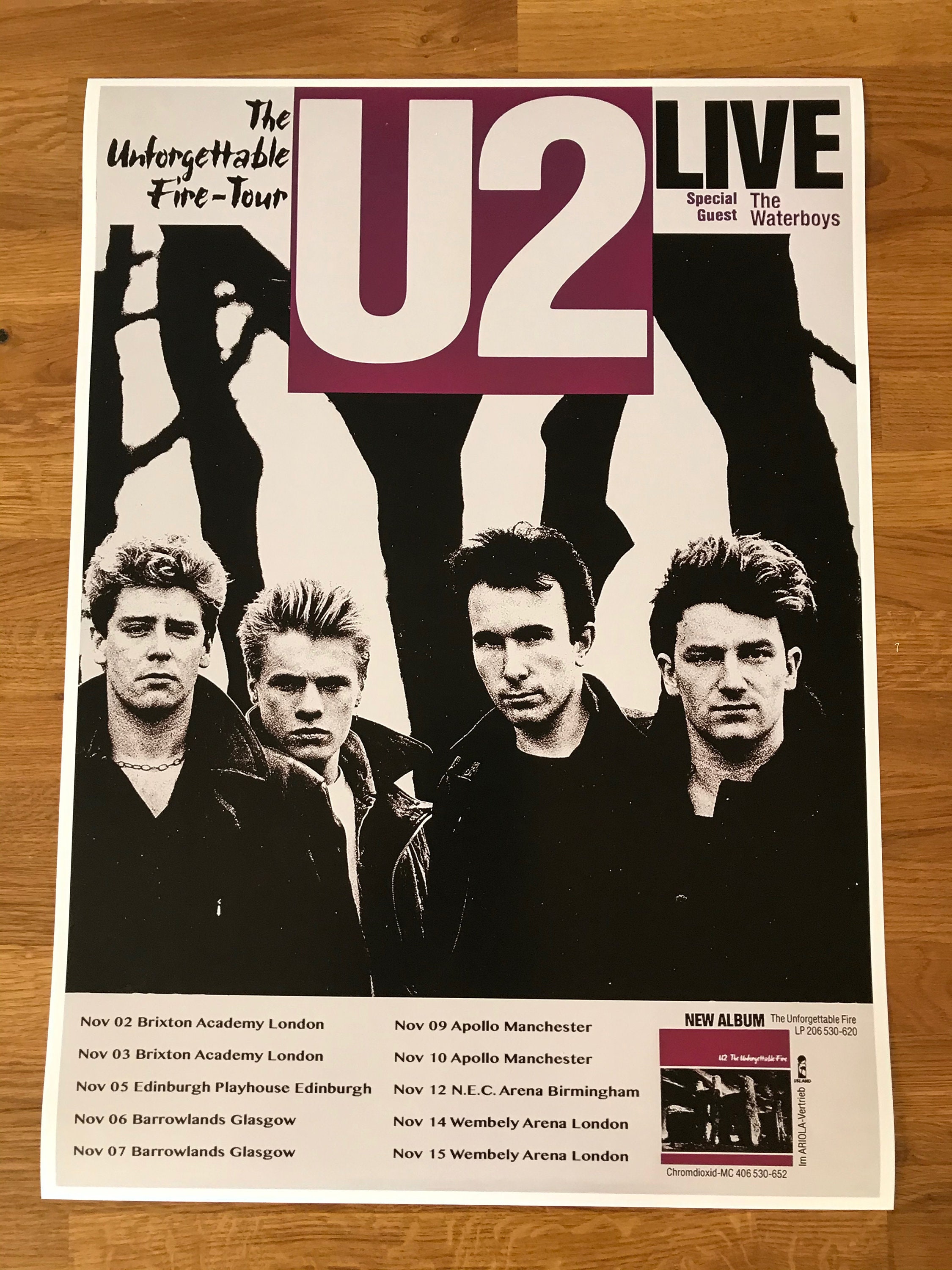 U2 the Unforgettable Fire Tour A2 Poster - Etsy Israel