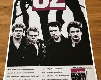 U2 the Unforgettable Fire Tour A2 Poster - Etsy