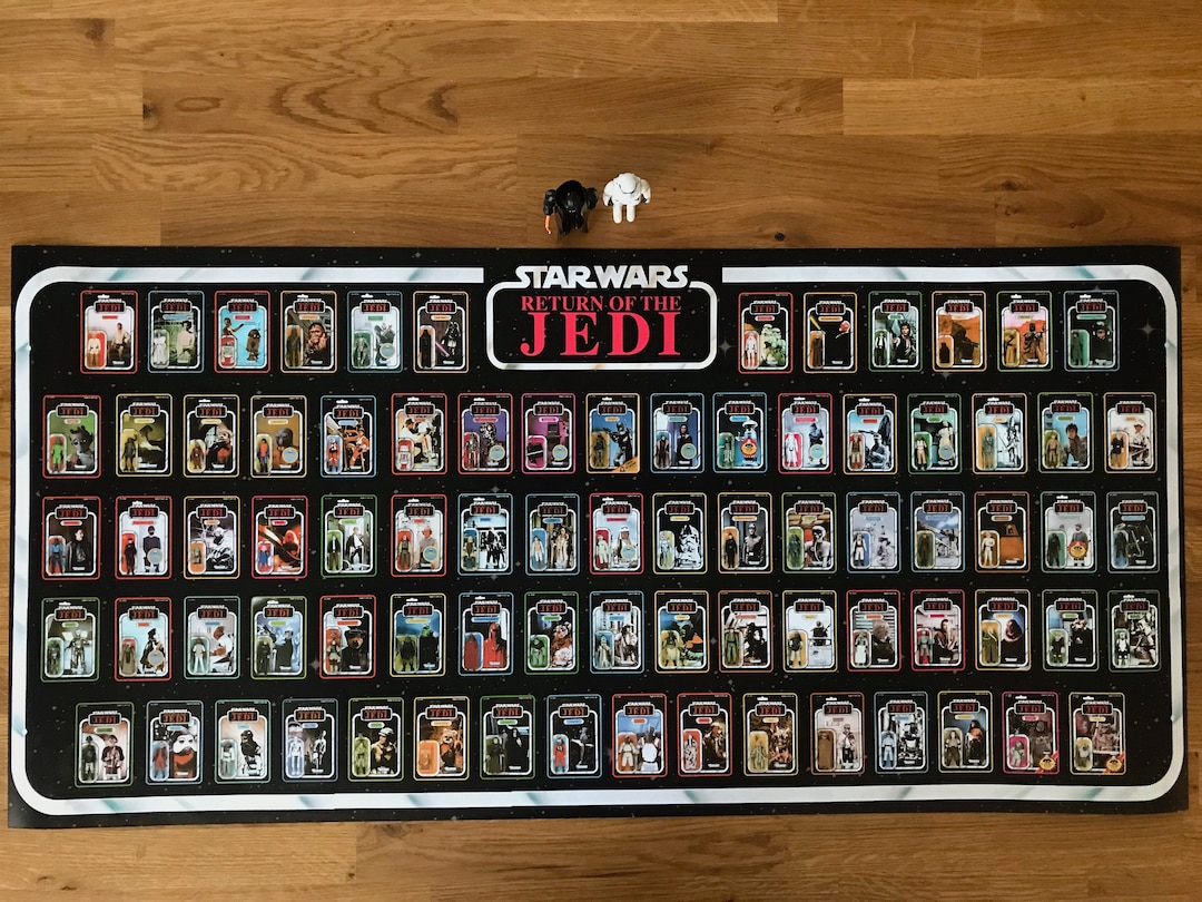 Star Wars Figures Checklist Poster 440mm X 910mm Etsy