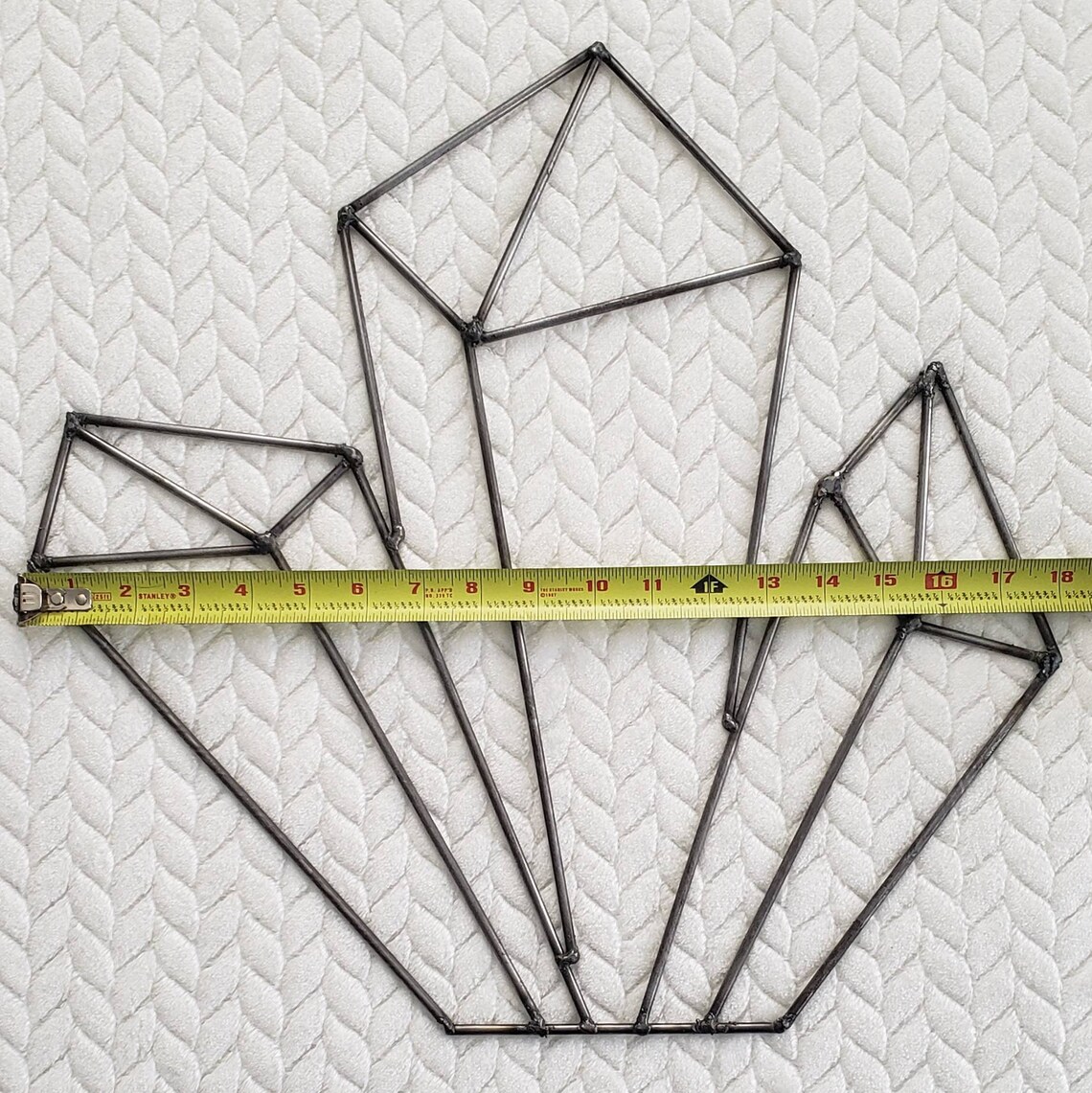 Modern Geometric Crystal Metal Wall Art Gift for Her Etsy