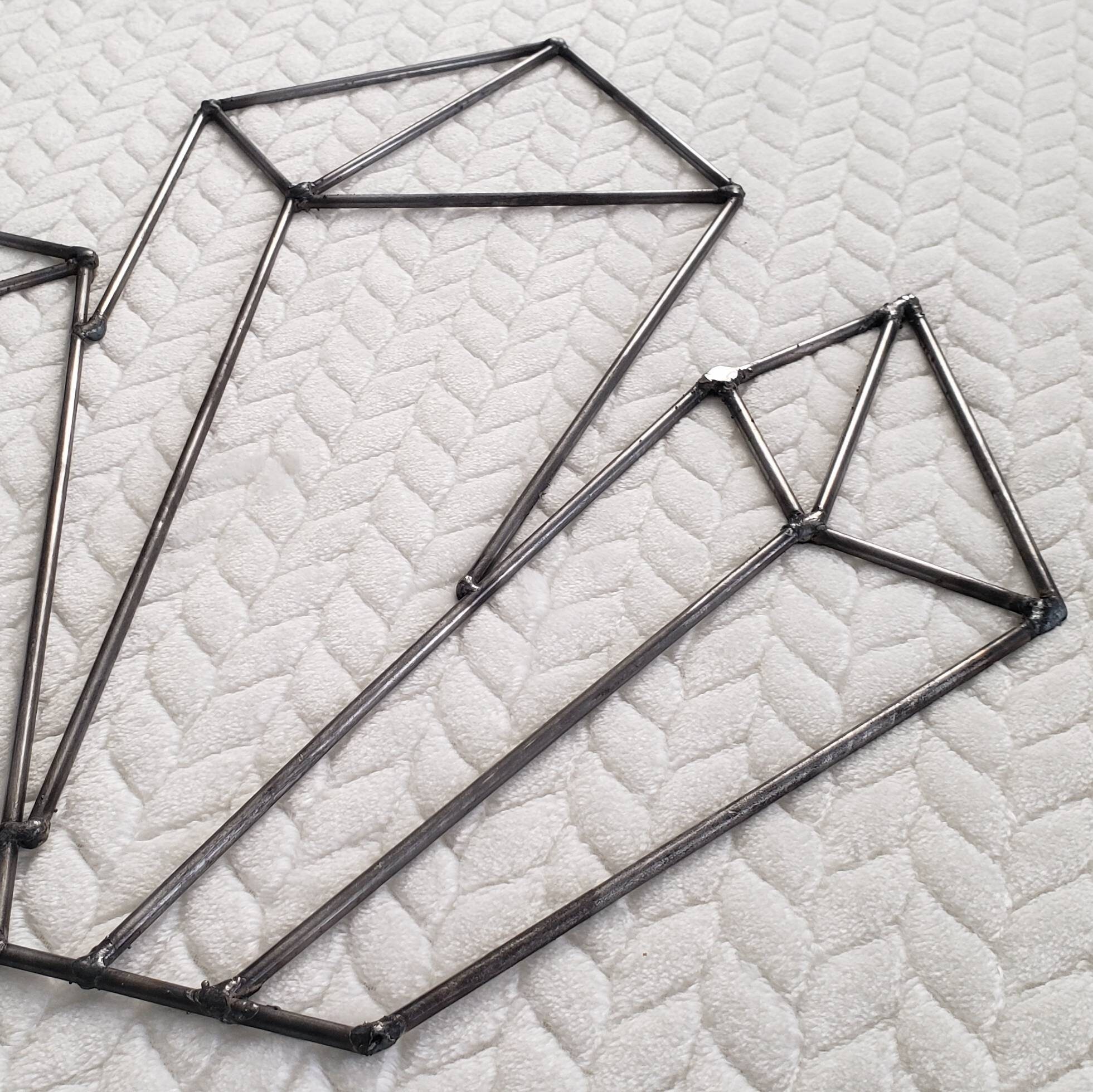Modern Geometric Crystal Metal Wall Art Gift for Her Etsy