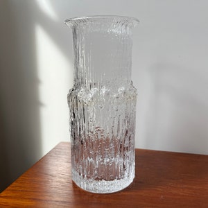 Tapio Wirkkala, “Arnica" clear glass vase, IITTALA Finland, Scandinavian Design, Finnish Home Accents 60s 70s