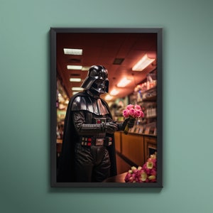 Surreal Movie Art Print Fathers day Darth Vader Film Inspired Print Perfect Home Movie Room Gifts Digital Download