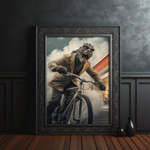 Surreal Movie Art Print Speed Monster Film Inspired Print Vittorio De Sica Perfect Home Decor Gifts movie room Digital Download