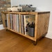 Rustic Record Player Stand / Cabinet with Vinyl Storage 