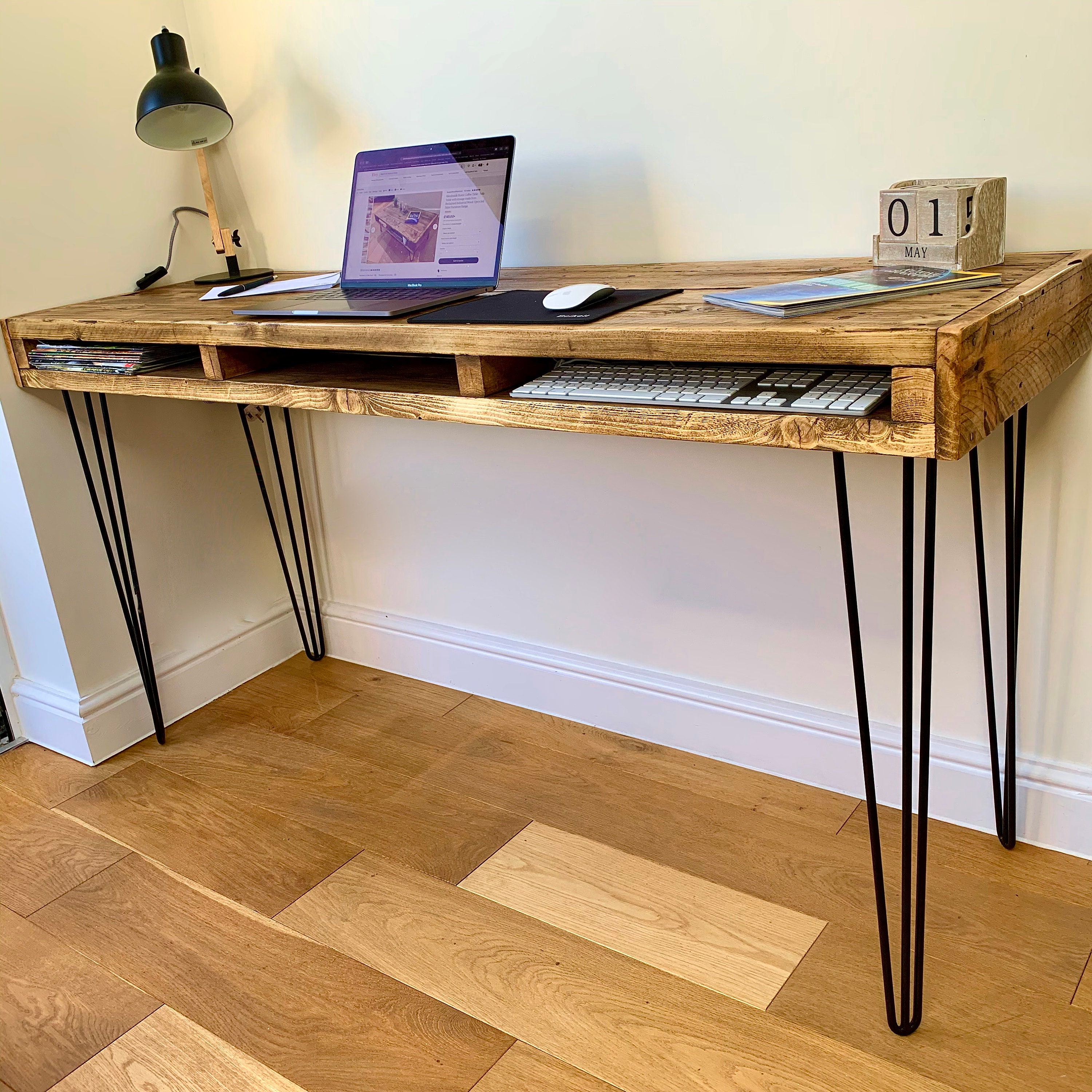 Large Handmade Desk Rustic Home Office Workstation Writing Etsy UK