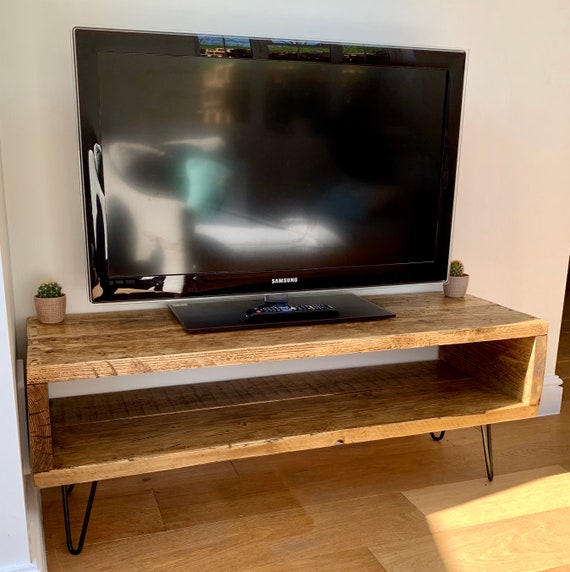 Rustic TV Stand Industrial Handmade Media Unit Made From - Etsy