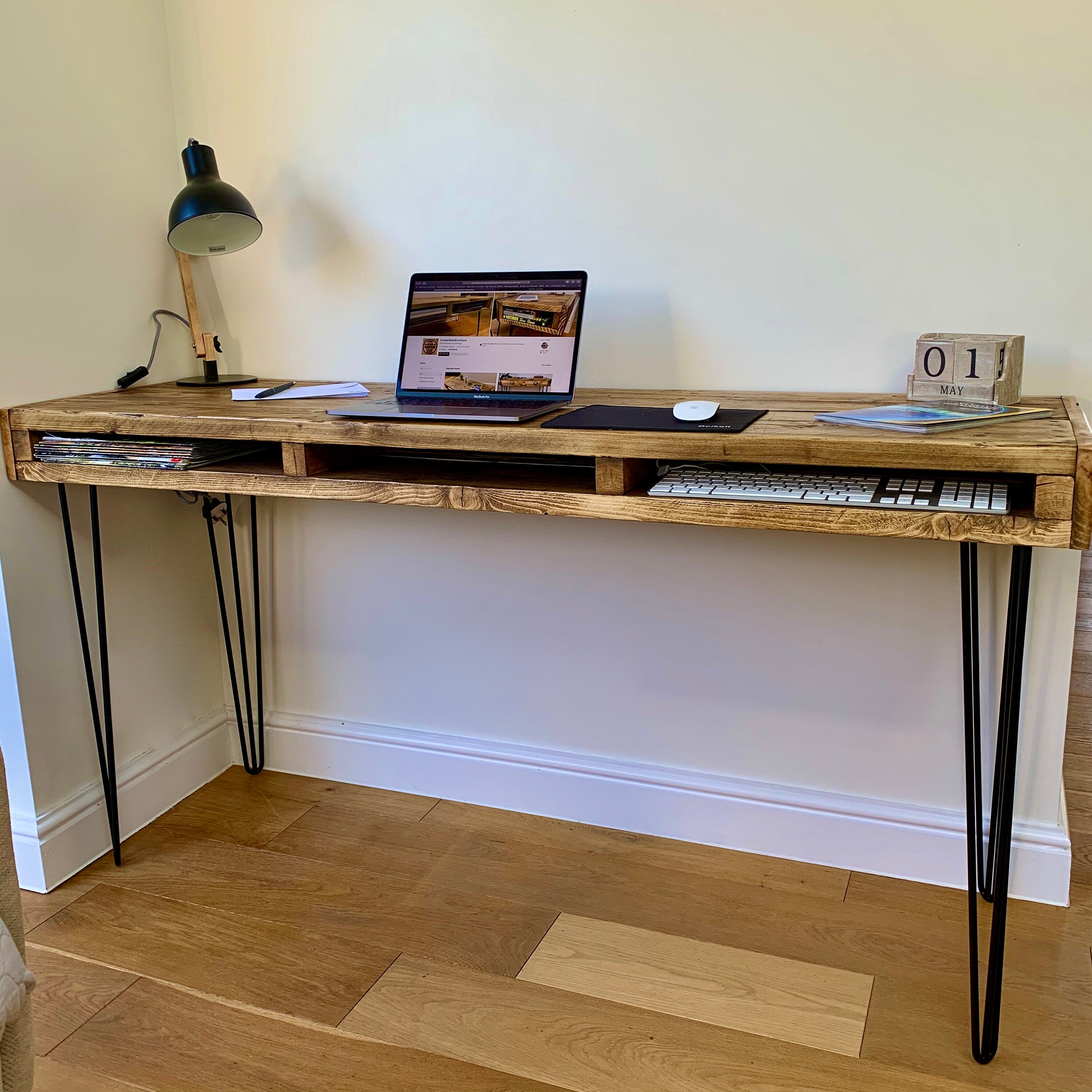 Large Handmade Desk Rustic Home Office Workstation Writing Etsy