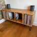 Handmade Large Record Player Stand - Industrial Vinyl Table/Media Hifi TV Unit Turntable Storage. Reclaimed Upcycled Scaffold Wood Furniture 