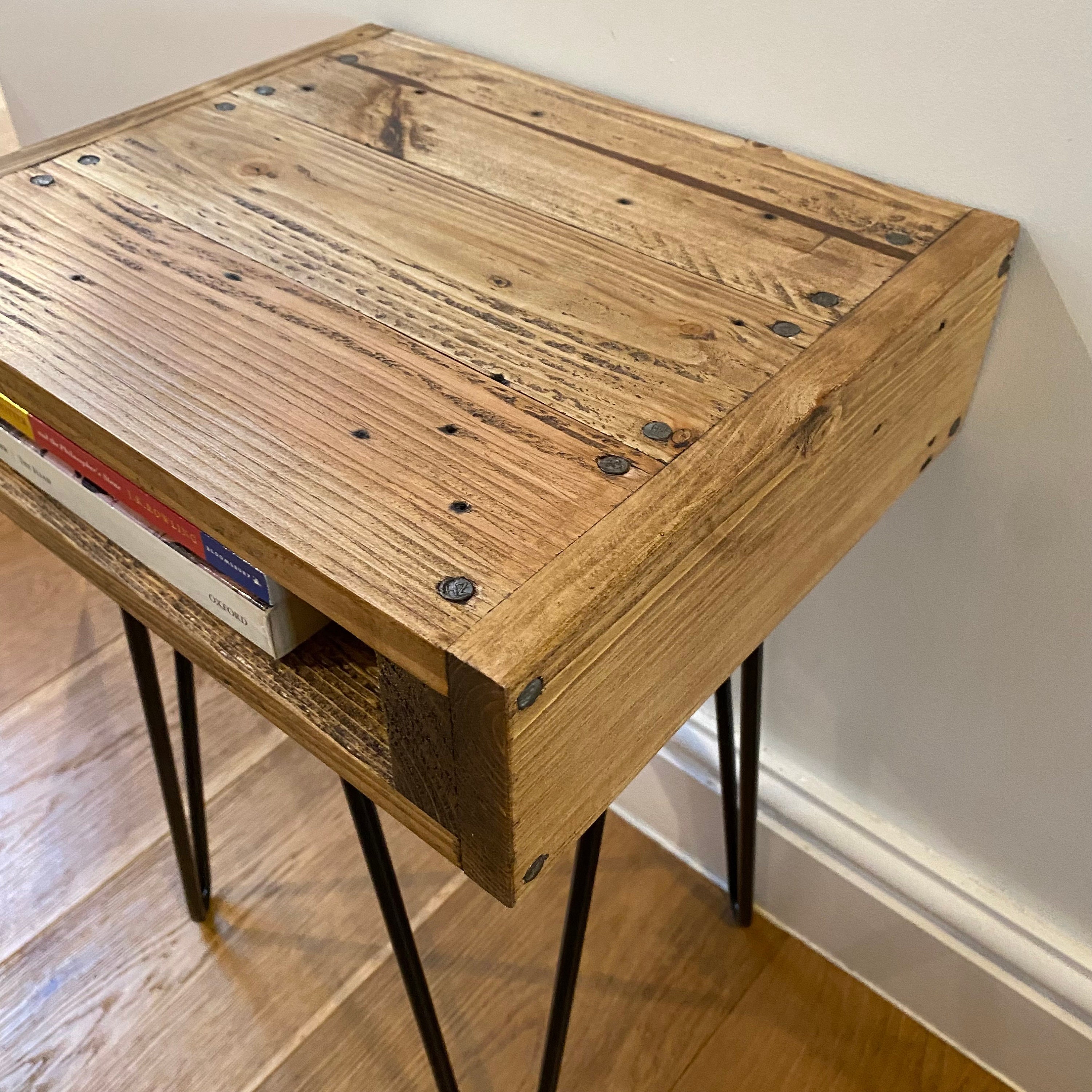 Handmade Rustic Side Table End Table With Storage Made From Etsy UK
