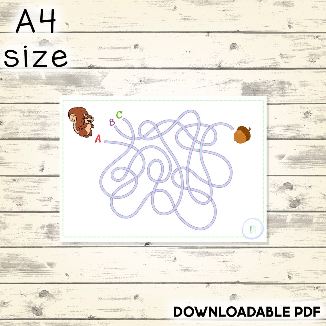 Maze 3 routes Downloadable PDFPrintable busy | Etsy