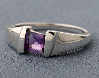 Amethyst Edelstein Ring - Amethyst Ring - Sterling Silber Ring - Statement Ring - Edelsteinring - Edelsteinschmuck