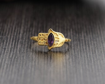 Amethyst Stapelring, Amethyst Goldring, Amethyst Sterling Silber Ring