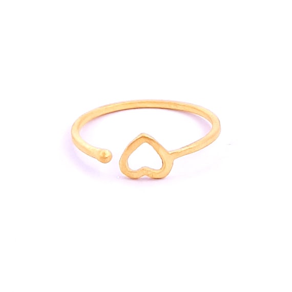 Gold open heart best sale ring