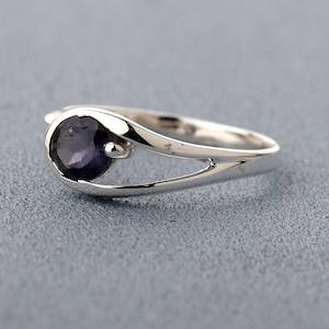 Iolite Ring 925 Sterling Silver Iolite Ring iolite Gemstone Ring Iolite Silver Designer Ring US 8.5