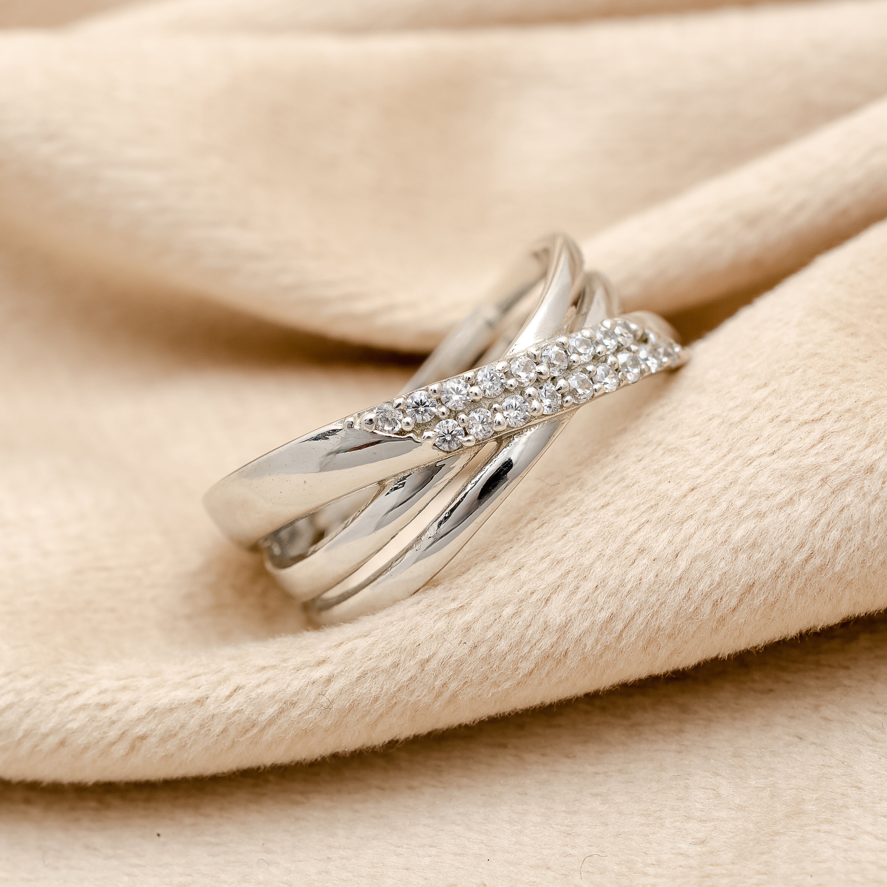 ELLI DIAMONDS Ring Basic Bandring Diamant (0.03 Ct.) 925 Silber " Günstig Online