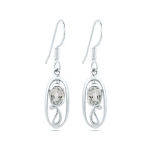 Sterling Silver Blue Topaz Dangle Earrings