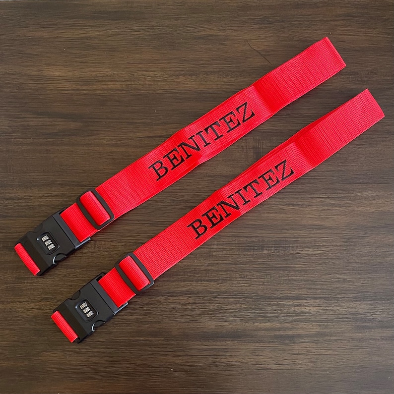 Luggage Strap with TSA Combination Lock - Red