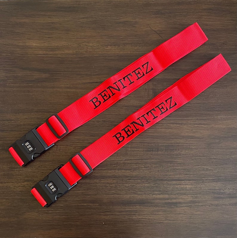 Luggage Strap with TSA Combination Lock - Red