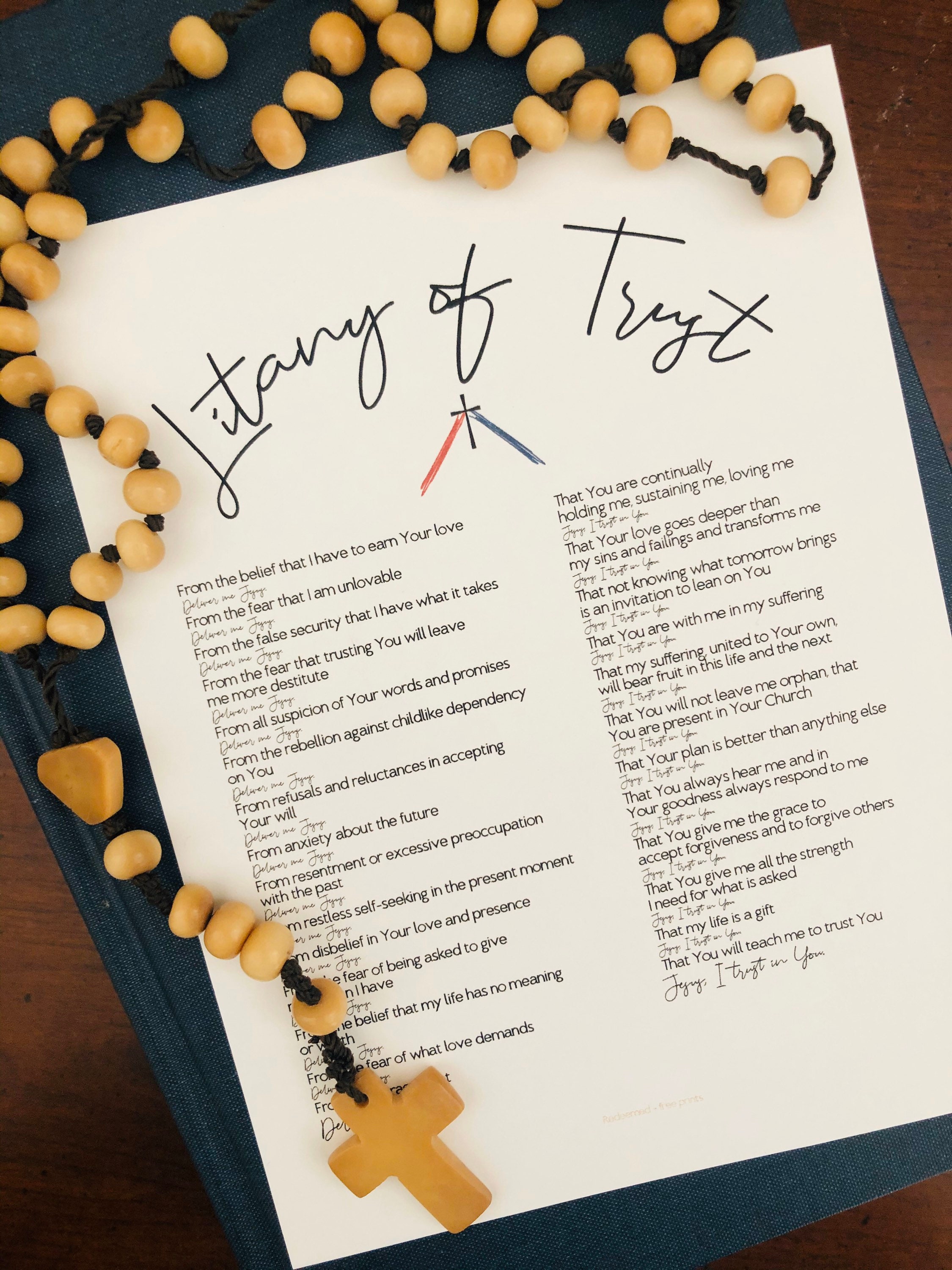 Litany Of Trust Printable