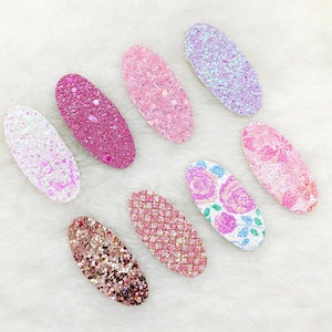 Glitter Flower Snap Clips: Baby Toddler Non-Slip Hair Accessories