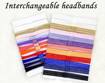 Interchangeable Nylon Baby Headband: Hair Bow Attachment