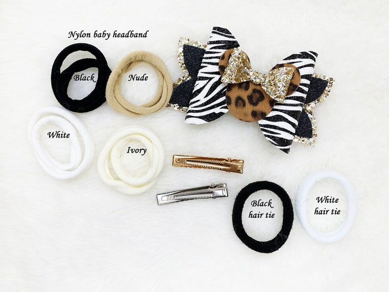 Animal Kingdom Hair Bow Zebra and Leopard Animal Print Hair Etsy